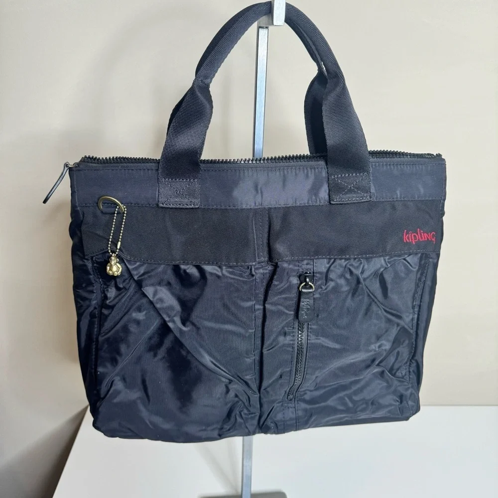 Kipling laptop black briefcase with monkey attached